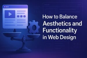 Balance Aesthetics and Functionality in Web Design Seamlessly.