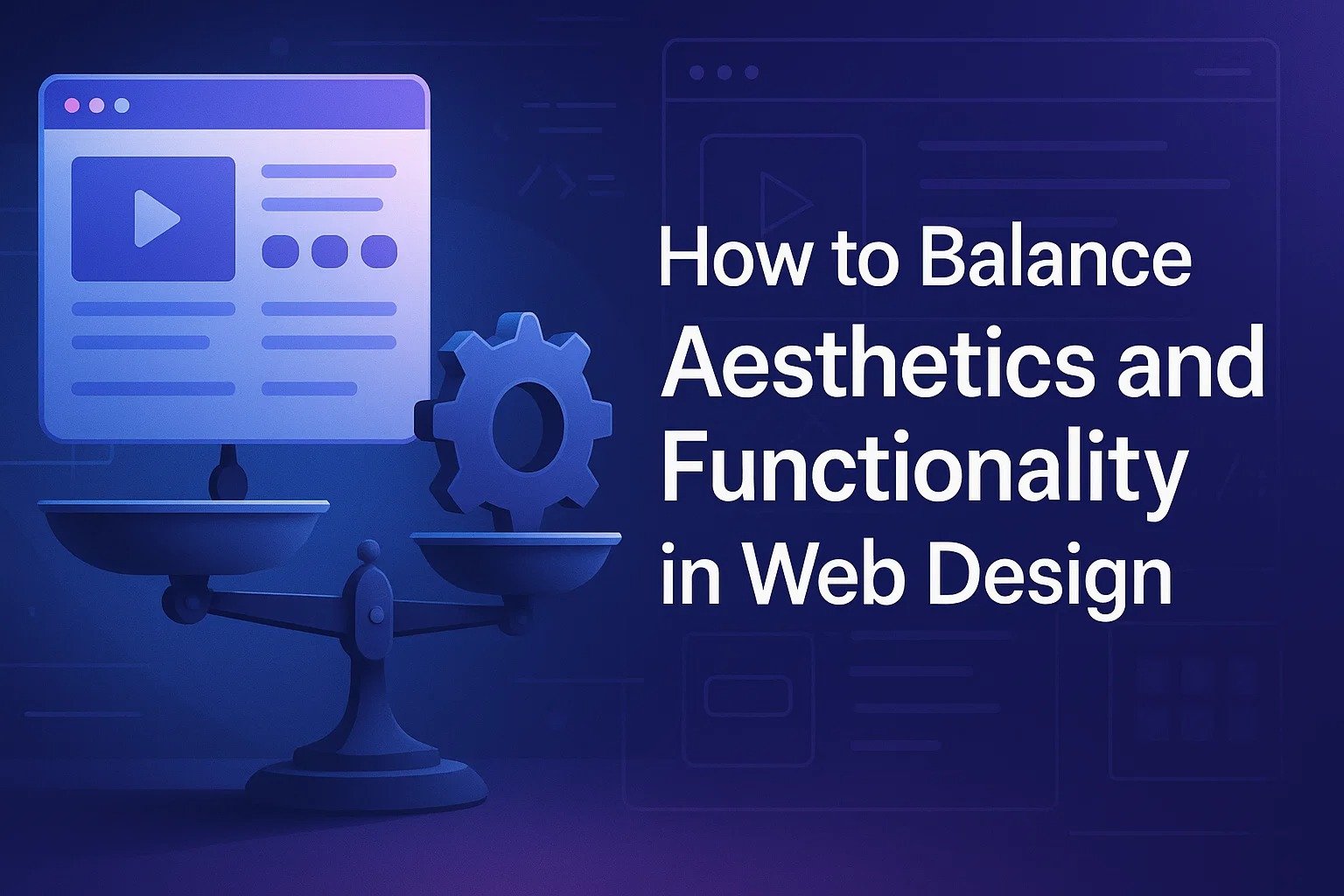 Balance Aesthetics and Functionality in Web Design Seamlessly.
