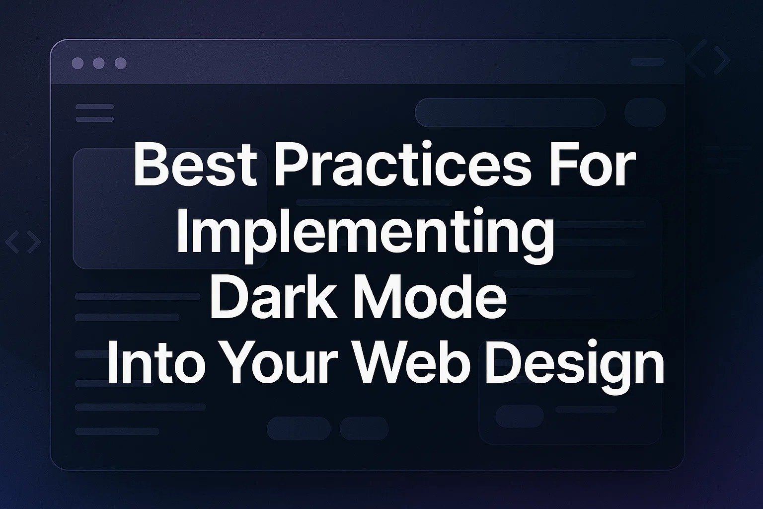 Modern dark mode web design showing clean layout and visual hierarchy.