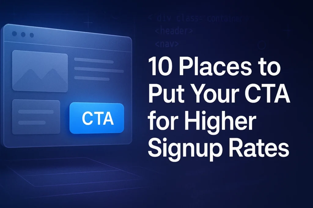 10 smart places to put your CTA for higher signup rates that convert.