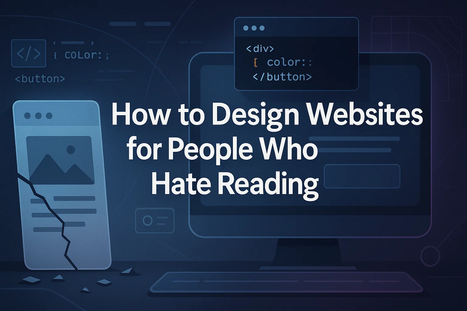 Design websites for people who hate reading by keeping them simple.