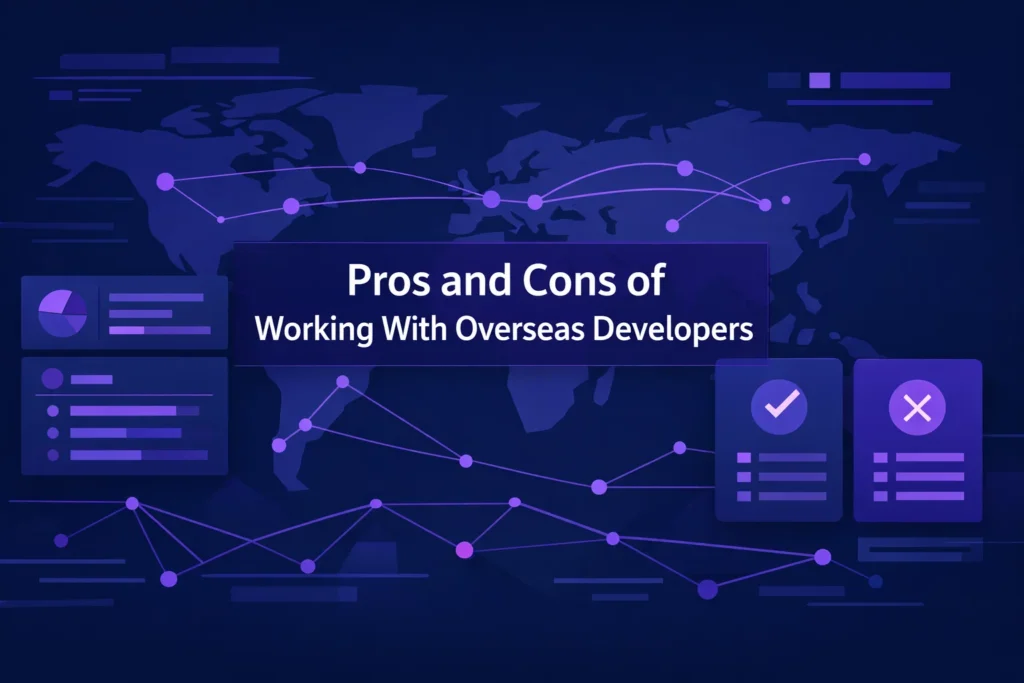 Understand the pros and cons of working with overseas developers.