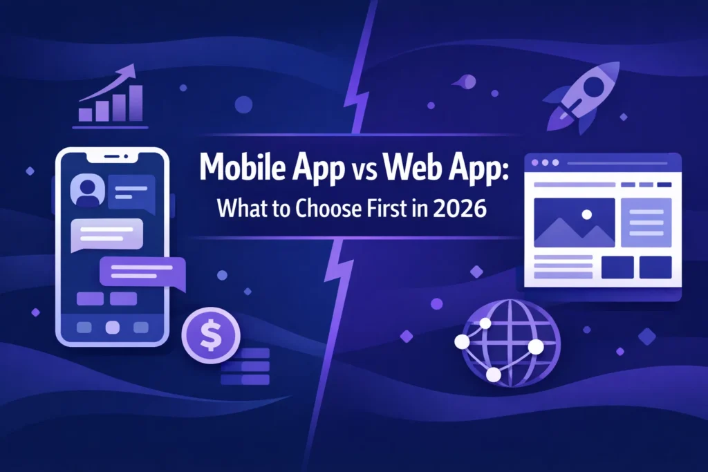 Mobile App Vs Web App: What to choose first in 2026 for your next project.