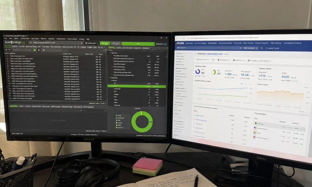 ahrefs vs screaming frog