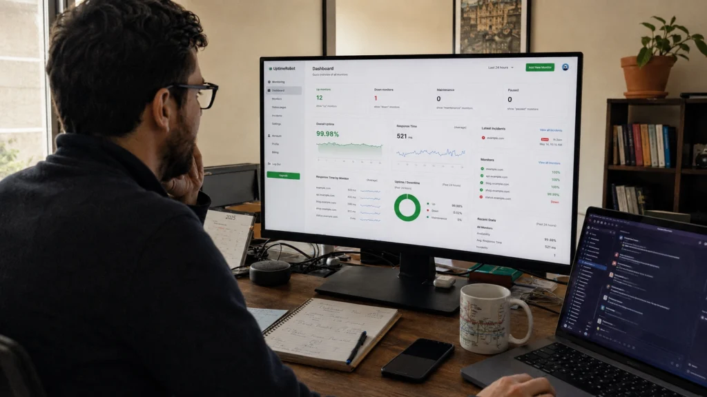 Marketer reviewing analytics