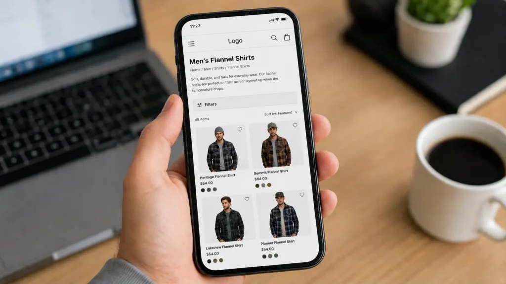 Optimized category page