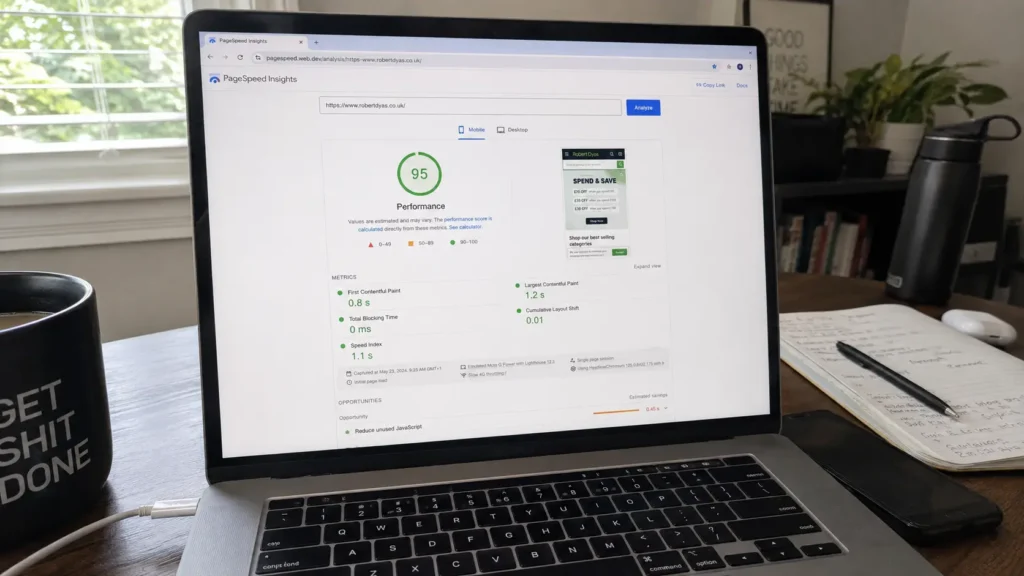 pagespeed insights report
