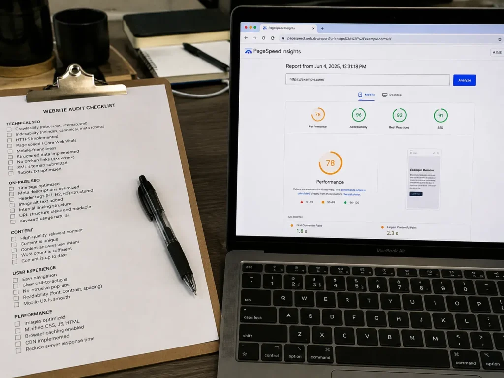 website audit checklist